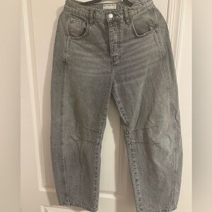 We The Free Gray Barrel Jeans